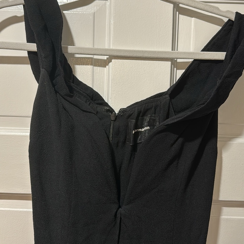 Reformation Bali Plunge V Neck Maxi Dress Gown Black - Picture 3 of 4